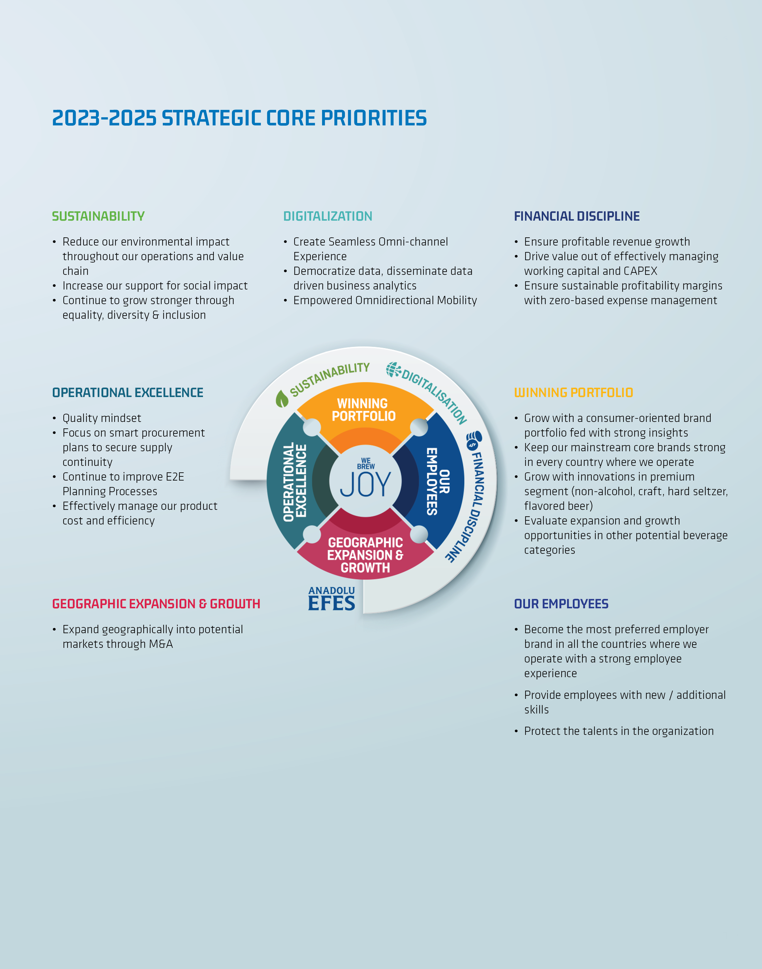 20232025 Strategic Core Priorities